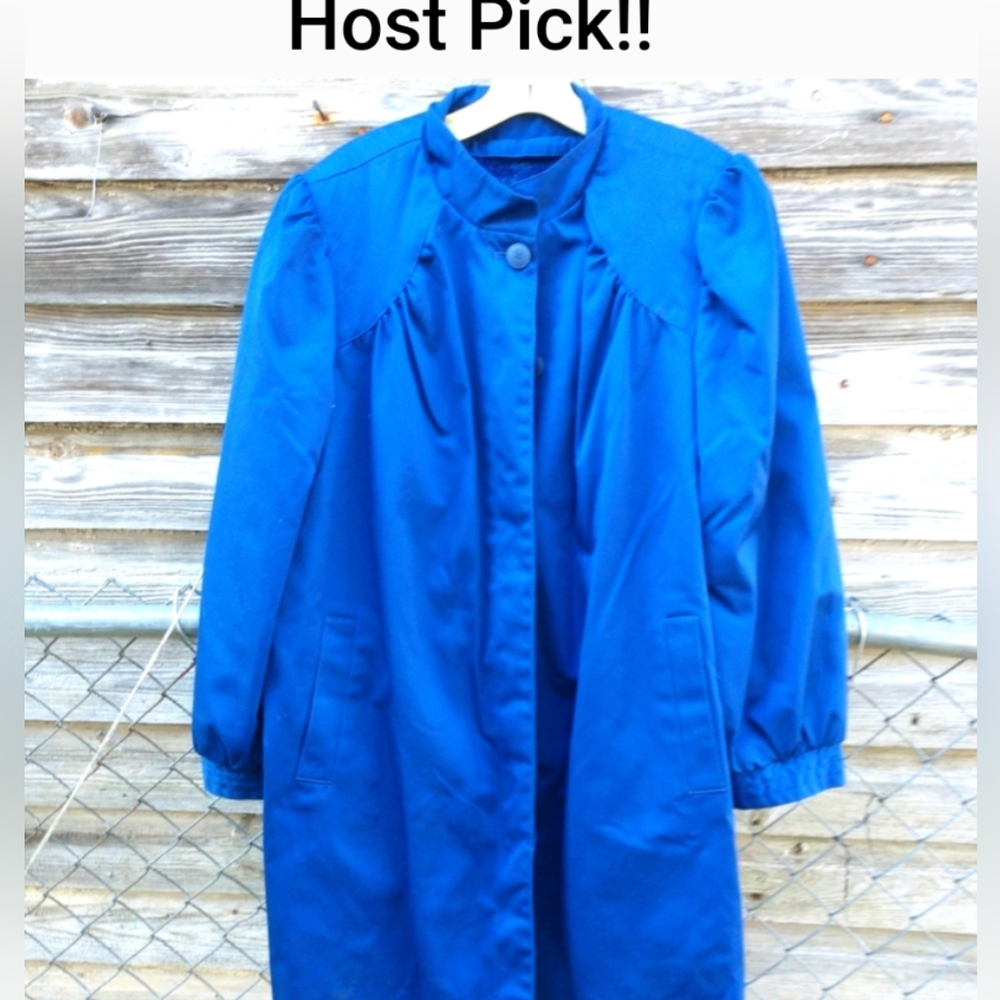 Fleet Street 4 Seasons Coat Button Front & Zip Out FUR Lining  Size 16 EUC
